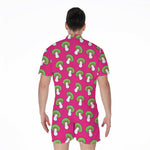 Crazy Mushroom Pattern Print Men's Rompers