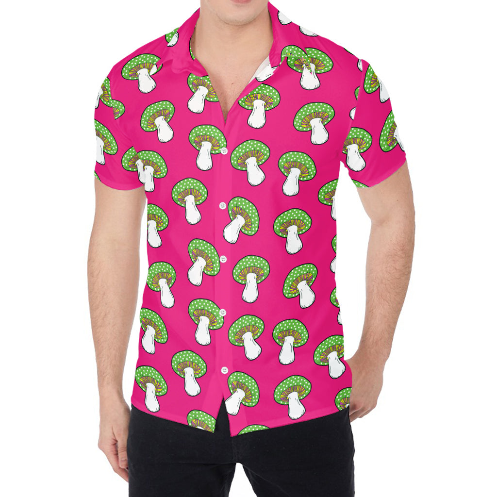 Crazy Mushroom Pattern Print Men's Shirt