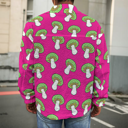 Crazy Mushroom Pattern Print Men's Shirt Jacket