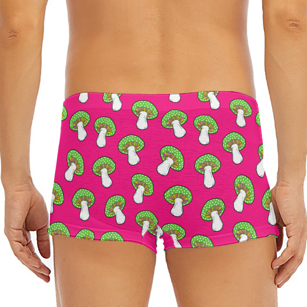Crazy Mushroom Pattern Print Men's Short Boxer Briefs