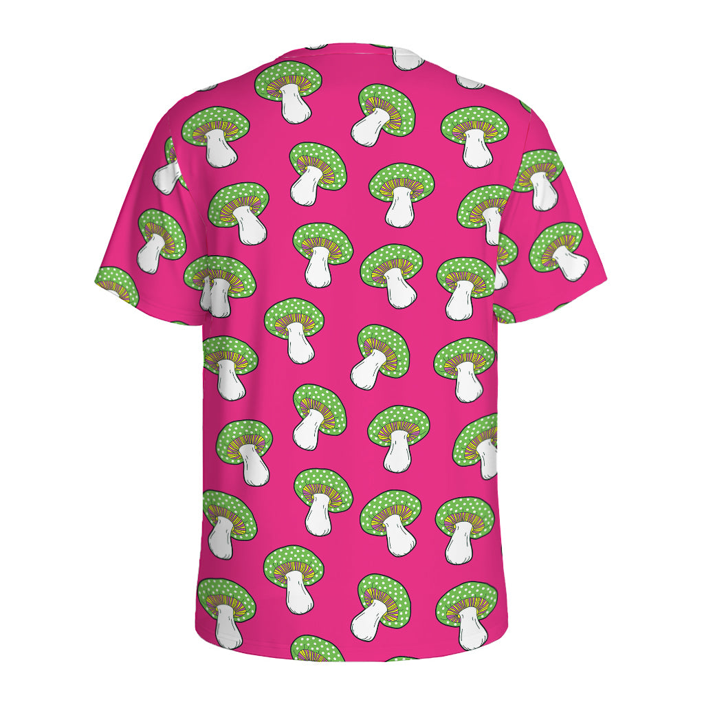 Crazy Mushroom Pattern Print Men's Sports T-Shirt