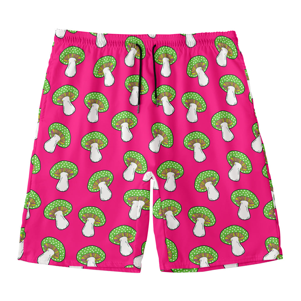 Crazy Mushroom Pattern Print Men's Swim Trunks