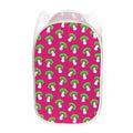 Crazy Mushroom Pattern Print Mesh Laundry Hamper