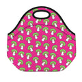 Crazy Mushroom Pattern Print Neoprene Lunch Bag