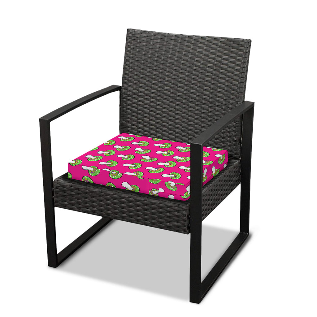 Crazy Mushroom Pattern Print Outdoor Seat Cushion Cover