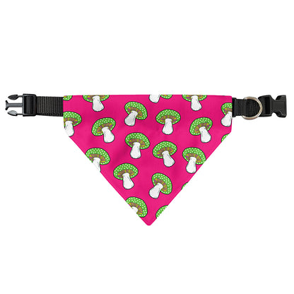 Crazy Mushroom Pattern Print Over The Collar Dog Bandana
