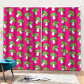 Crazy Mushroom Pattern Print Pencil Pleat Curtains