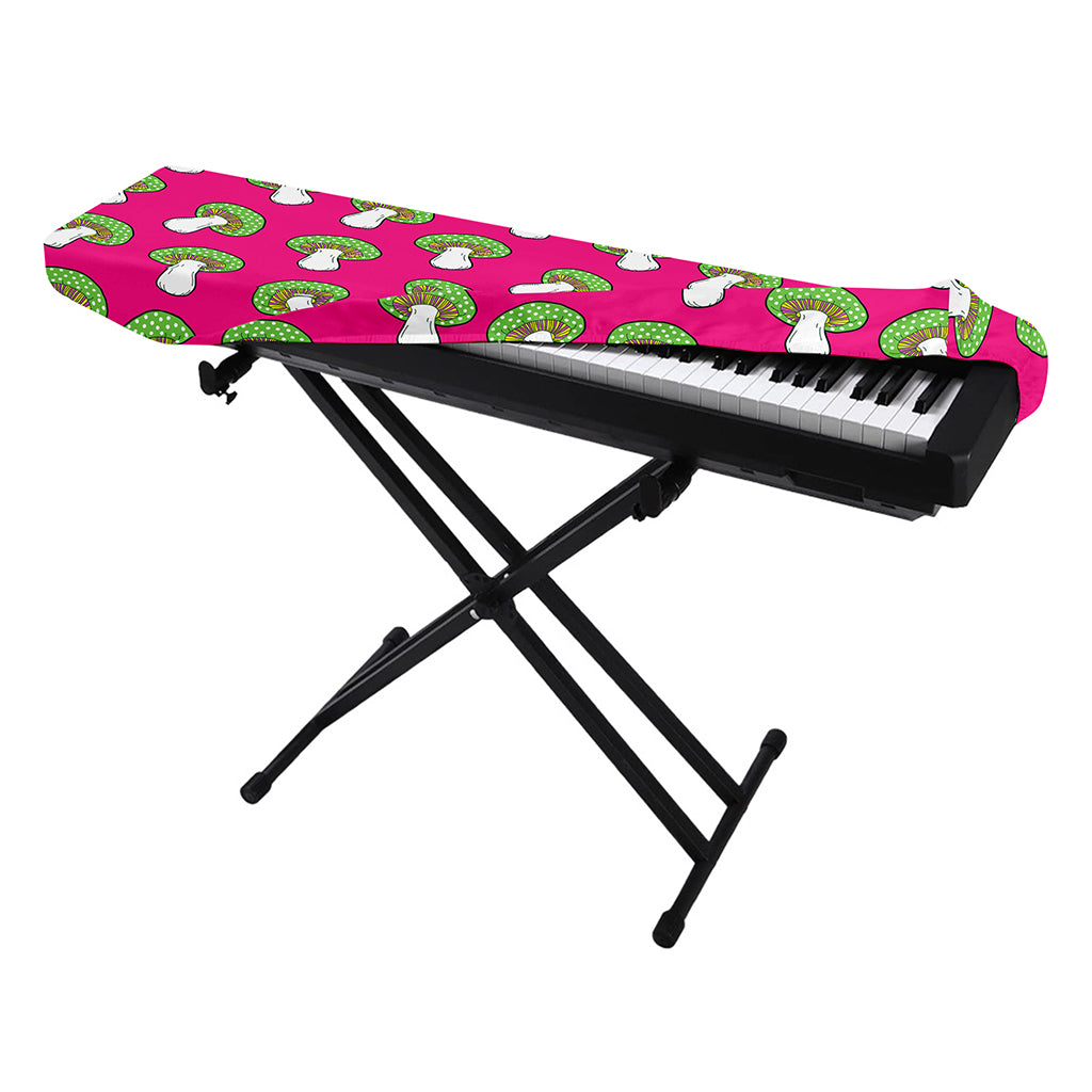 Crazy Mushroom Pattern Print Piano Keyboard Cover