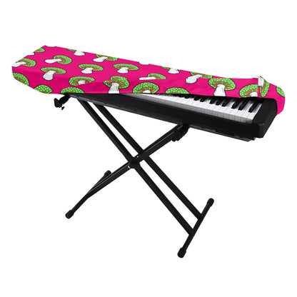 Crazy Mushroom Pattern Print Piano Keyboard Cover