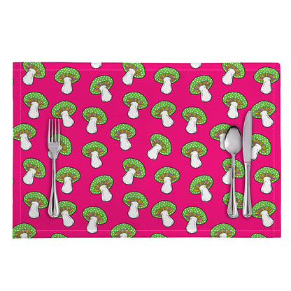 Crazy Mushroom Pattern Print Placemat