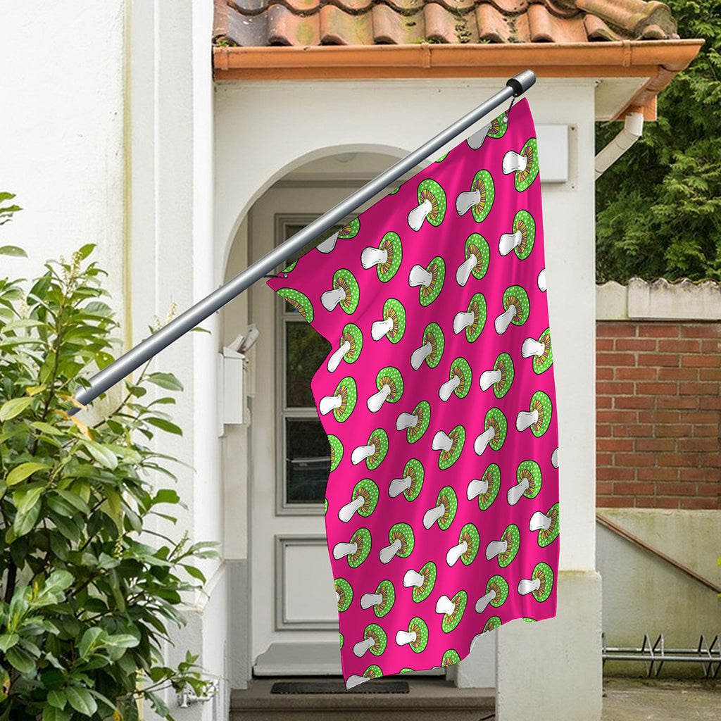 Crazy Mushroom Pattern Print Polyester Flag