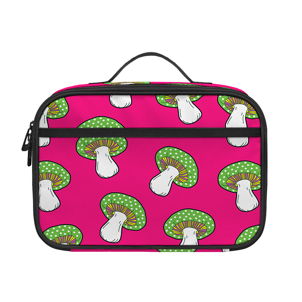 Crazy Mushroom Pattern Print Portable Lunch Bag