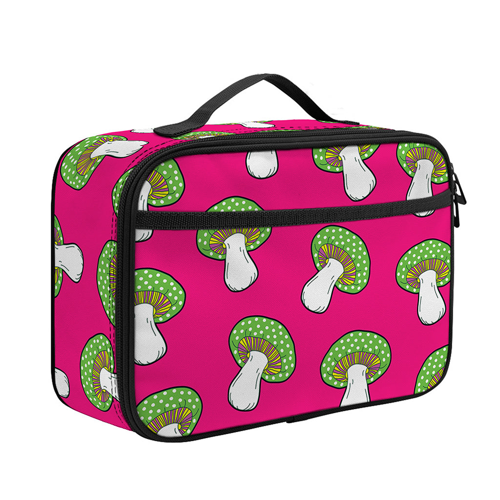 Crazy Mushroom Pattern Print Portable Lunch Bag