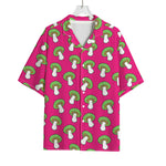 Crazy Mushroom Pattern Print Rayon Hawaiian Shirt
