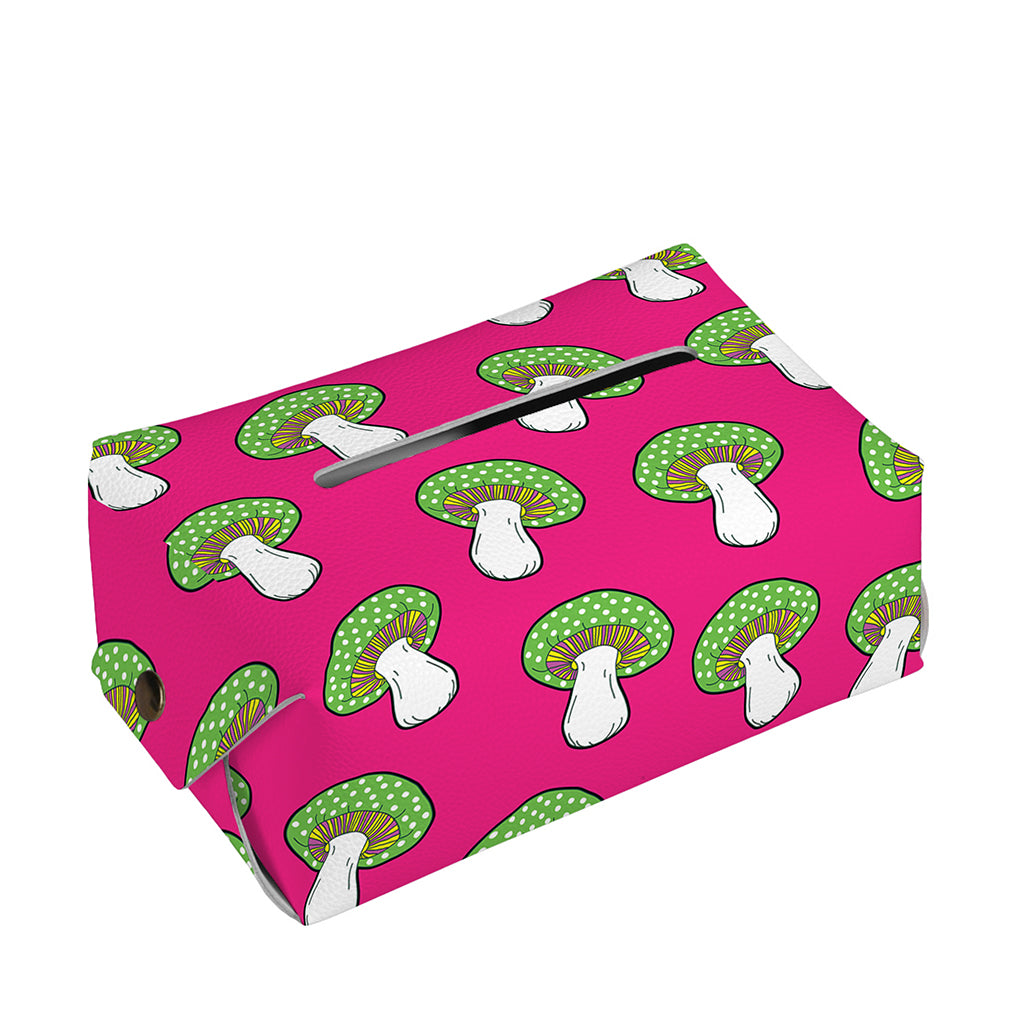 Crazy Mushroom Pattern Print Rectangle Tissue Box Cover