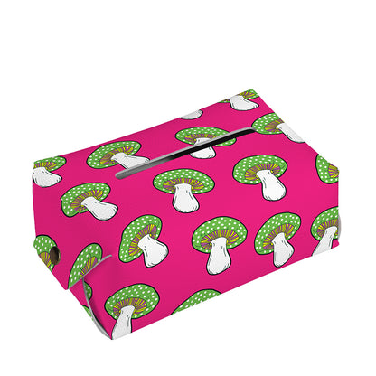 Crazy Mushroom Pattern Print Rectangle Tissue Box Cover