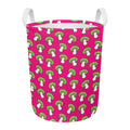 Crazy Mushroom Pattern Print Round Laundry Basket