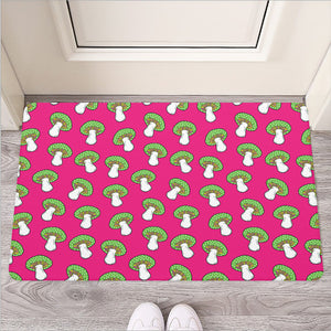 Crazy Mushroom Pattern Print Rubber Doormat