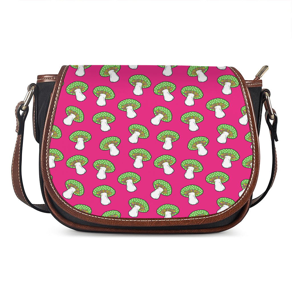 Crazy Mushroom Pattern Print Saddle Bag