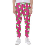 Crazy Mushroom Pattern Print Scuba Joggers