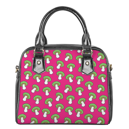 Crazy Mushroom Pattern Print Shoulder Handbag