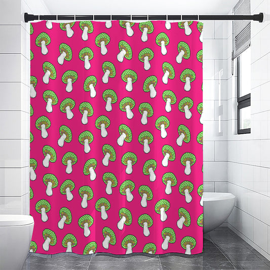Crazy Mushroom Pattern Print Shower Curtain