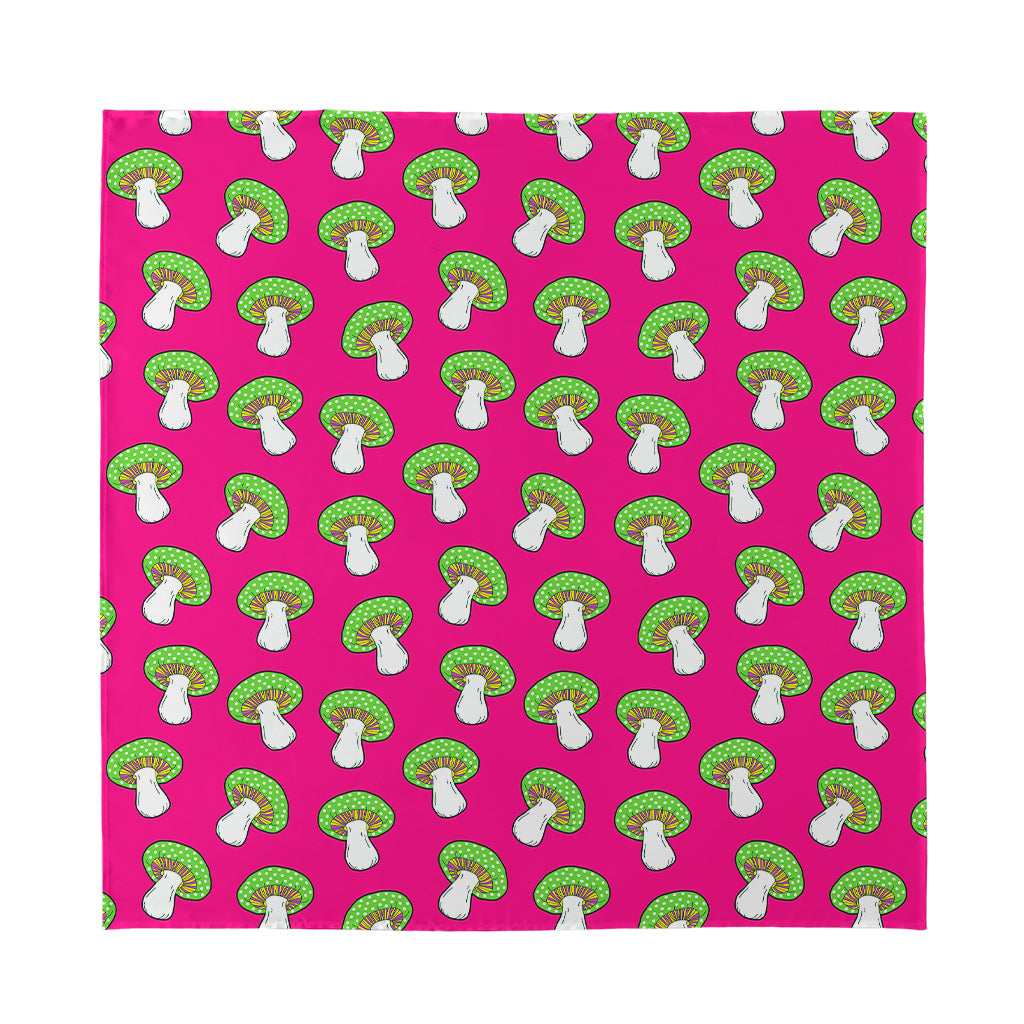 Crazy Mushroom Pattern Print Silk Bandana
