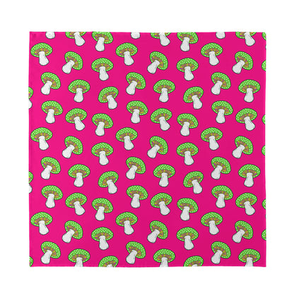 Crazy Mushroom Pattern Print Silk Bandana