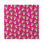 Crazy Mushroom Pattern Print Silk Bandana