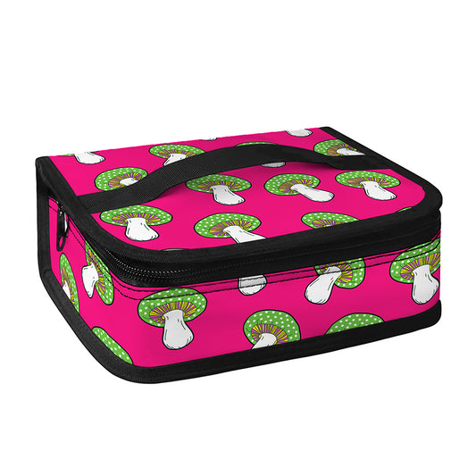 Crazy Mushroom Pattern Print Small Lunch Bag