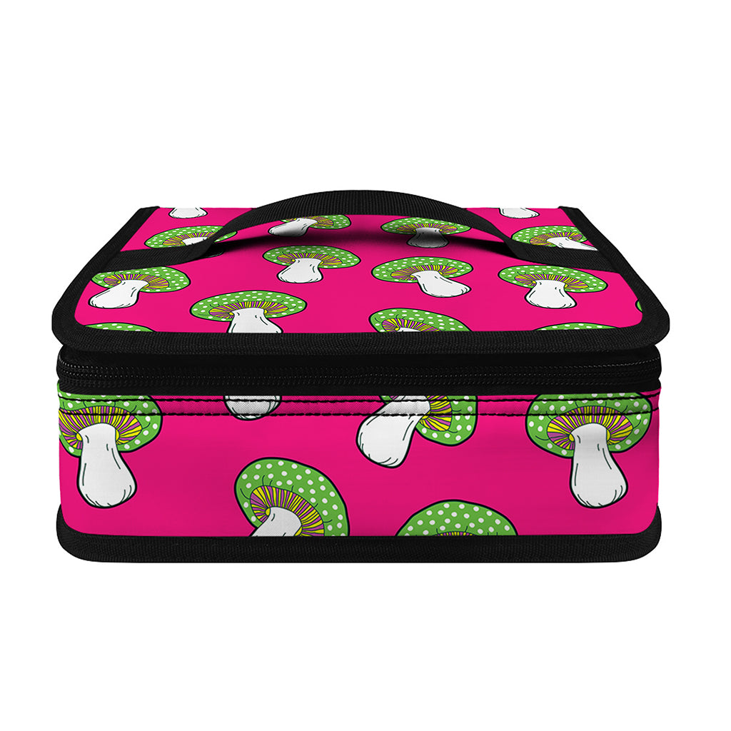 Crazy Mushroom Pattern Print Small Lunch Bag