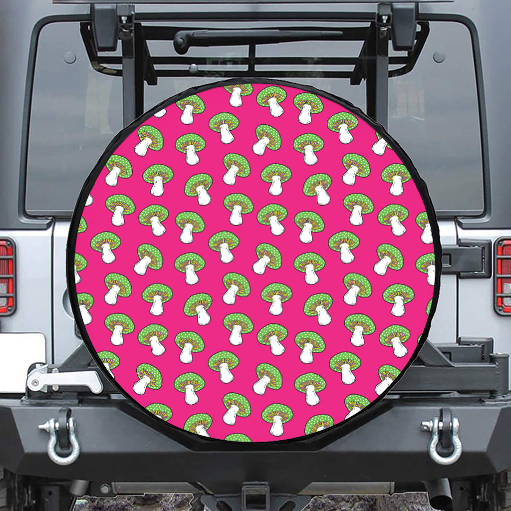 Crazy Mushroom Pattern Print Tire Cover
