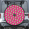 Crazy Mushroom Pattern Print Tire Cover With Camera Hole