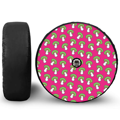 Crazy Mushroom Pattern Print Tire Cover With Camera Hole