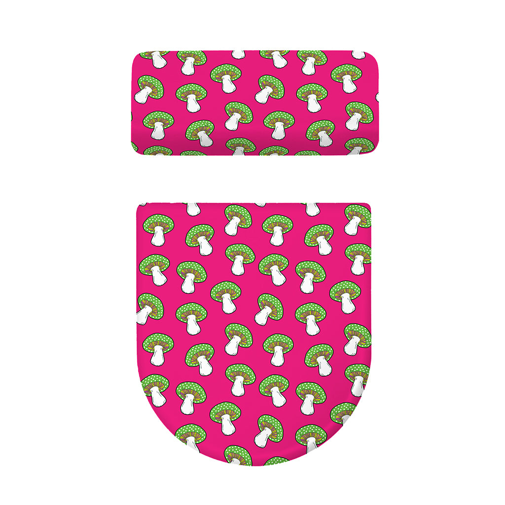 Crazy Mushroom Pattern Print Toilet Lid And Tank Cover Set