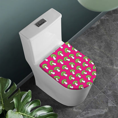 Crazy Mushroom Pattern Print Toilet Lid Cover