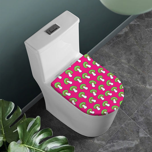 Crazy Mushroom Pattern Print Toilet Lid Cover