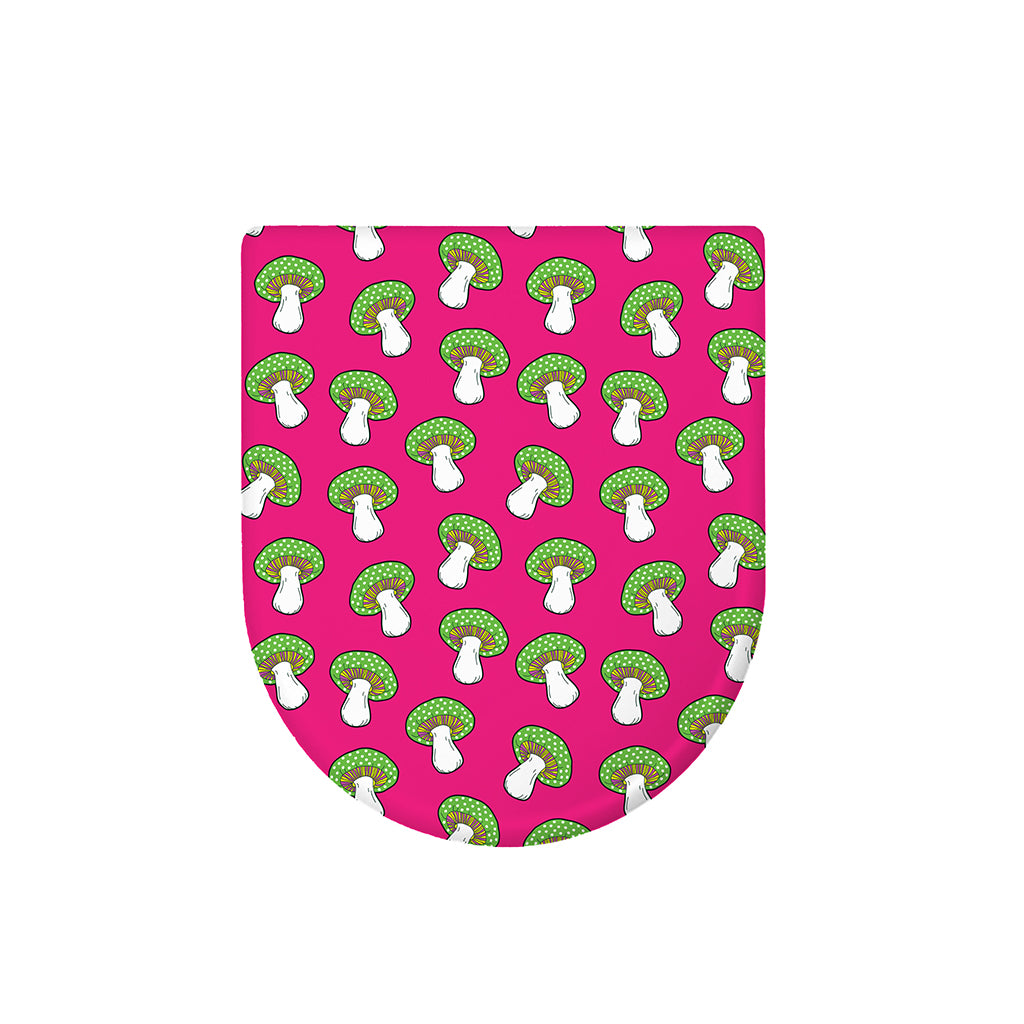 Crazy Mushroom Pattern Print Toilet Lid Cover