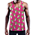 Crazy Mushroom Pattern Print Men's Workout Tank Top