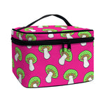 Crazy Mushroom Pattern Print Travel Makeup Bag