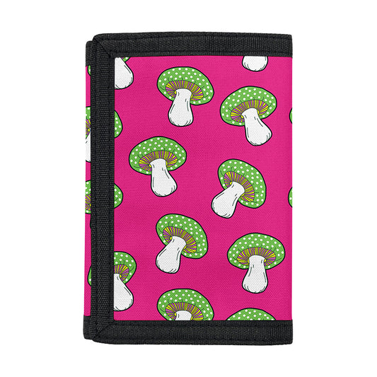 Crazy Mushroom Pattern Print Trifold Wallet