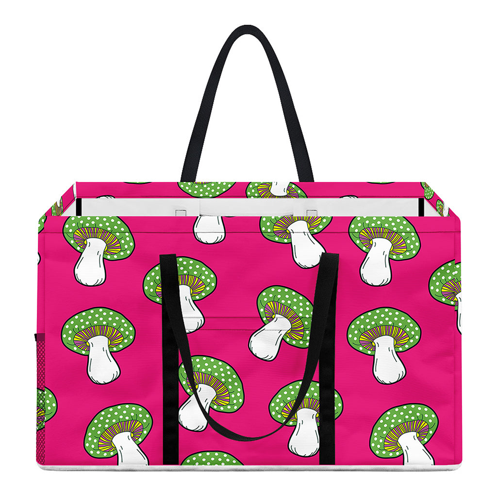 Crazy Mushroom Pattern Print Utility Tote Bag