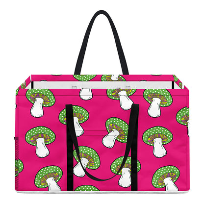 Crazy Mushroom Pattern Print Utility Tote Bag