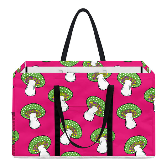 Crazy Mushroom Pattern Print Utility Tote Bag