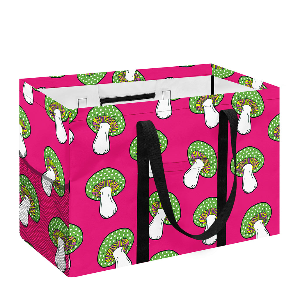 Crazy Mushroom Pattern Print Utility Tote Bag