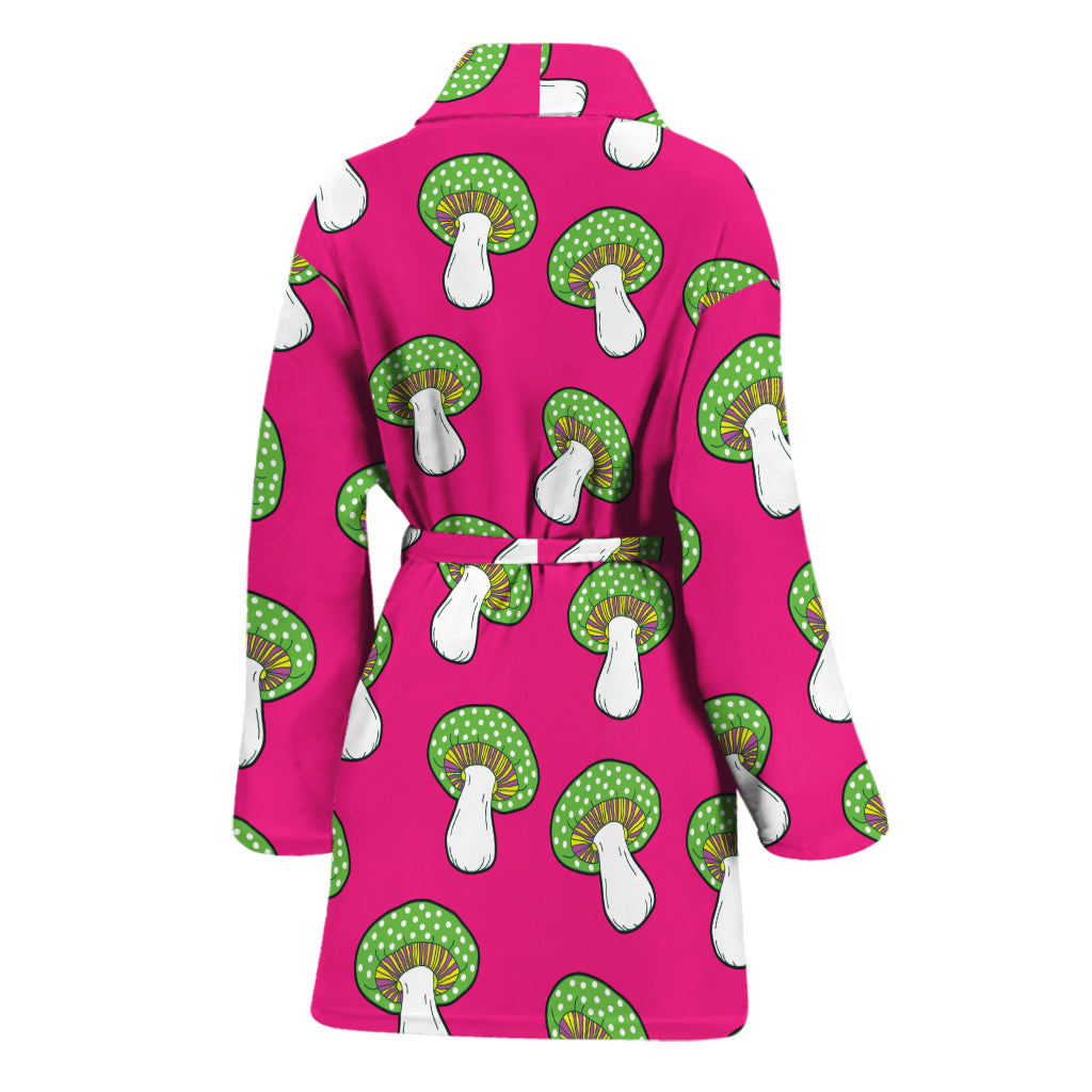 Crazy Mushroom Pattern Print Women's Bathrobe