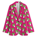 Crazy Mushroom Pattern Print Women's Blazer