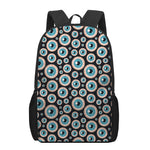 Creepy Eyeball Pattern Print 17 Inch Backpack