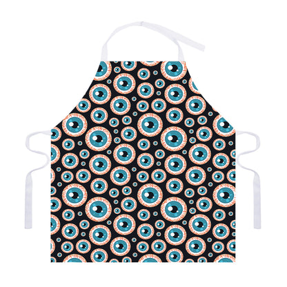 Creepy Eyeball Pattern Print Adjustable Apron