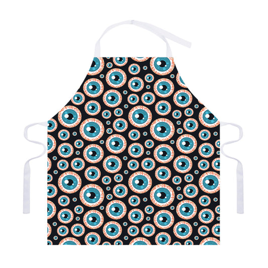 Creepy Eyeball Pattern Print Adjustable Apron